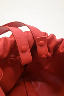 Red lambskin leather Bulb shoulder bag