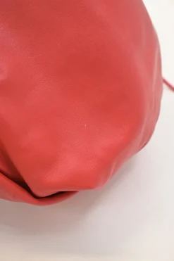 Red lambskin leather Bulb shoulder bag