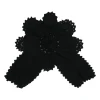 Rive Gauche black wool crochet floral boutonnière