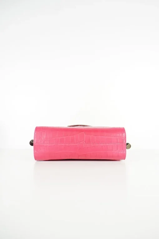 Roger Vivier fuchsia mock croc leather small Miss Viv crossbody bag