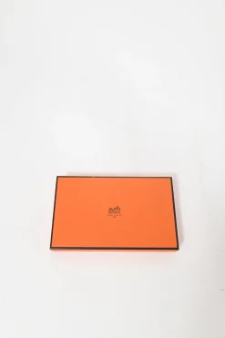 Rose tea calfskin leather Béarn Gusset long wallet with yellow gold-plated hardware