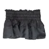 Ruffled black skirt with elastic waist