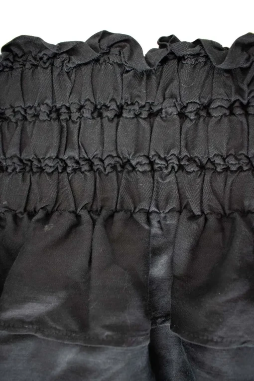 Ruffled black skirt with elastic waist