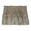 Ruffled khaki skirt with elastic waist