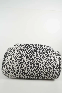 Saint Laurent black/white canvas leopard print city backpack
