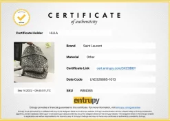Saint Laurent black/white canvas leopard print city backpack