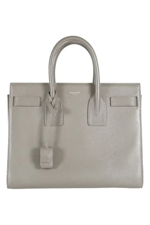 Saint Laurent grey Sac de Jour small leather handbag