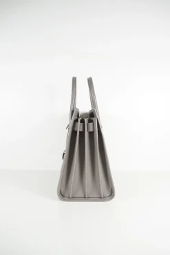 Saint Laurent grey Sac de Jour small leather handbag