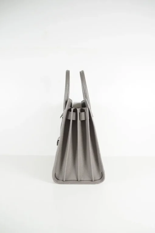 Saint Laurent grey Sac de Jour small leather handbag
