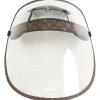 shield visor with monogram strap and trim
