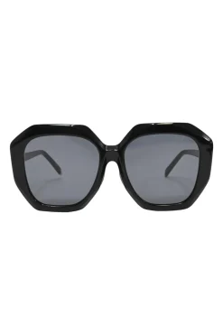 Shiny black acetate Brash oversized sunglasses