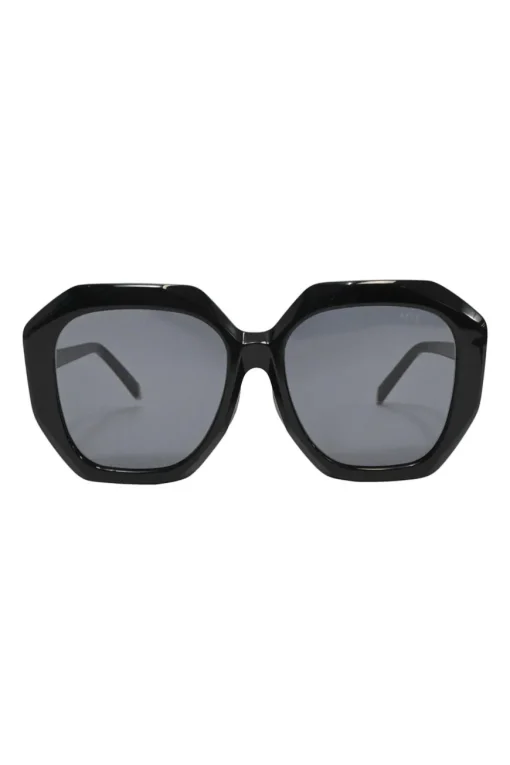 Shiny black acetate Brash oversized sunglasses