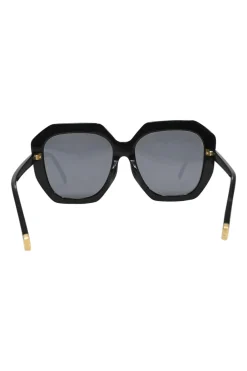 Shiny black acetate Brash oversized sunglasses