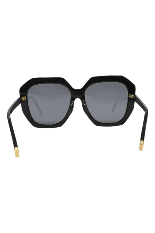 Shiny black acetate Brash oversized sunglasses