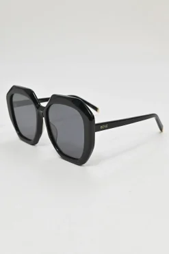 Shiny black acetate Brash oversized sunglasses