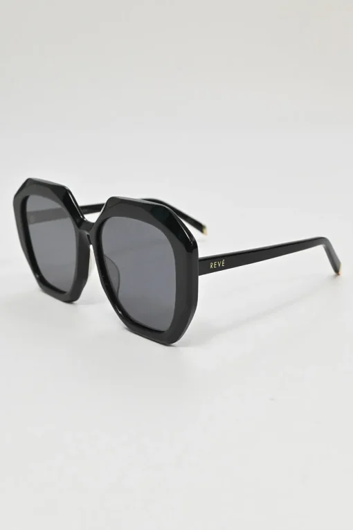 Shiny black acetate Brash oversized sunglasses