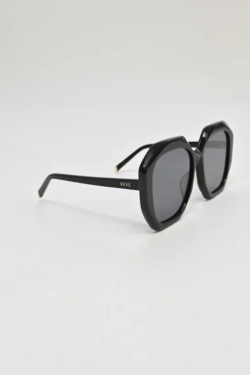 Shiny black acetate Brash oversized sunglasses