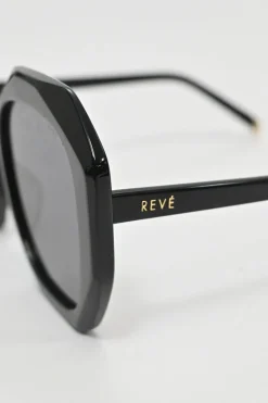 Shiny black acetate Brash oversized sunglasses