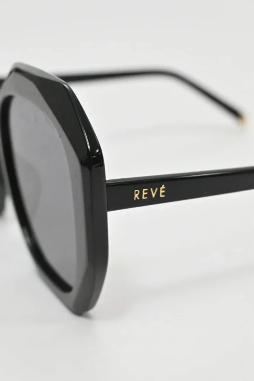 Shiny black acetate Brash oversized sunglasses