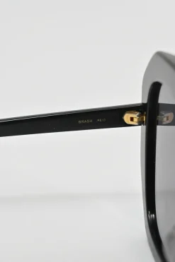 Shiny black acetate Brash oversized sunglasses