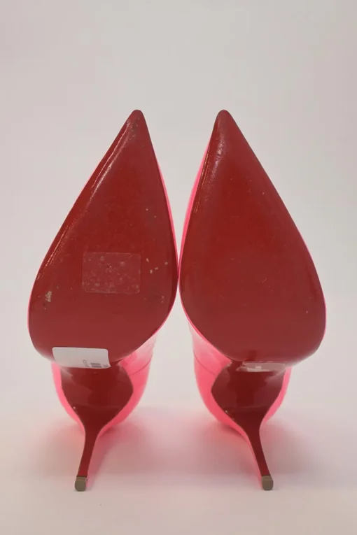 Shocking pink patent leather pointed-toe So Kate pumps