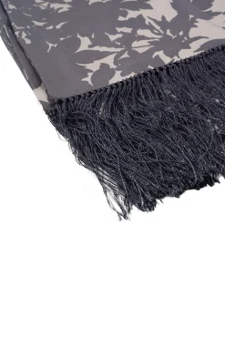 Silk Pashmina Silk Scarf with Floral Pattern