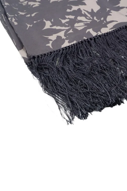 Silk Pashmina Silk Scarf with Floral Pattern