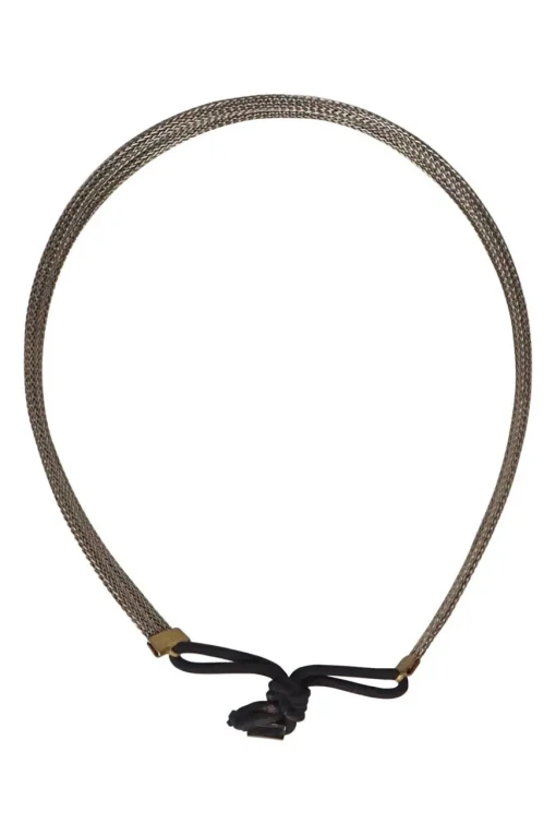 silver colour headband in braided hand shaped wire filament