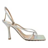 Silver Holographic Stretch Sandals