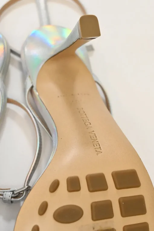 Silver Holographic Stretch Sandals