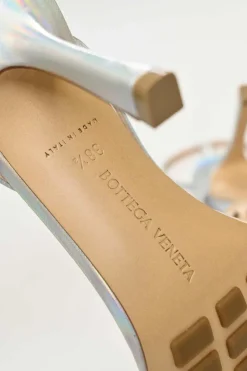 Silver Holographic Stretch Sandals