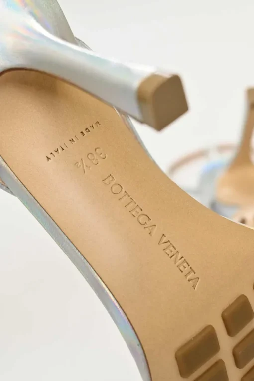 Silver Holographic Stretch Sandals