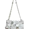 Silver paillette chainmail Sparkle Nano 69 shoulder bag