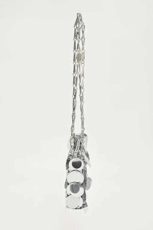 Silver paillette chainmail Sparkle Nano 69 shoulder bag