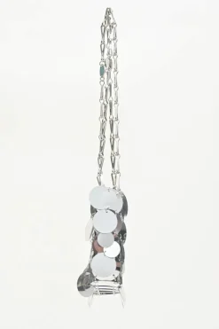 Silver paillette chainmail Sparkle Nano 69 shoulder bag