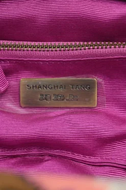 Silver sequin-embellished fabric crossbody clutch with kiss lock fastening