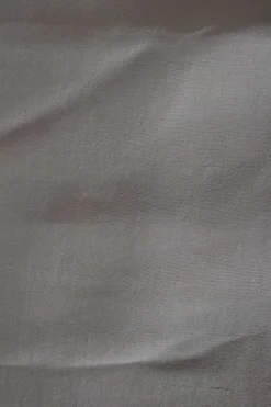 Silver silk knee-length skirt