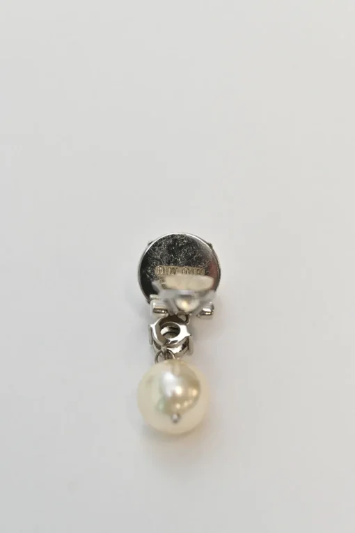 Silver-tone copper, crystal and faux pearl clip-on drop earrings
