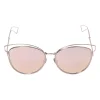 Silver-tone metal and rose-tinted polycarbonate DiorSideral 2 cat-eye sunglasses