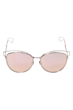 Silver-tone metal and rose-tinted polycarbonate DiorSideral 2 cat-eye sunglasses