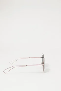 Silver-tone metal and rose-tinted polycarbonate DiorSideral 2 cat-eye sunglasses