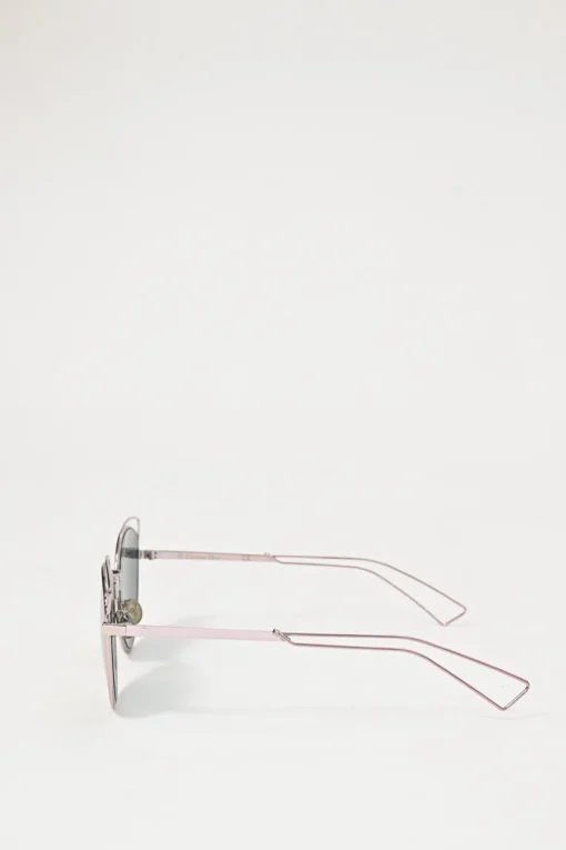Silver-tone metal and rose-tinted polycarbonate DiorSideral 2 cat-eye sunglasses