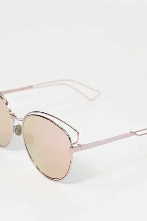 Silver-tone metal and rose-tinted polycarbonate DiorSideral 2 cat-eye sunglasses