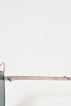 Silver-tone metal and rose-tinted polycarbonate DiorSideral 2 cat-eye sunglasses