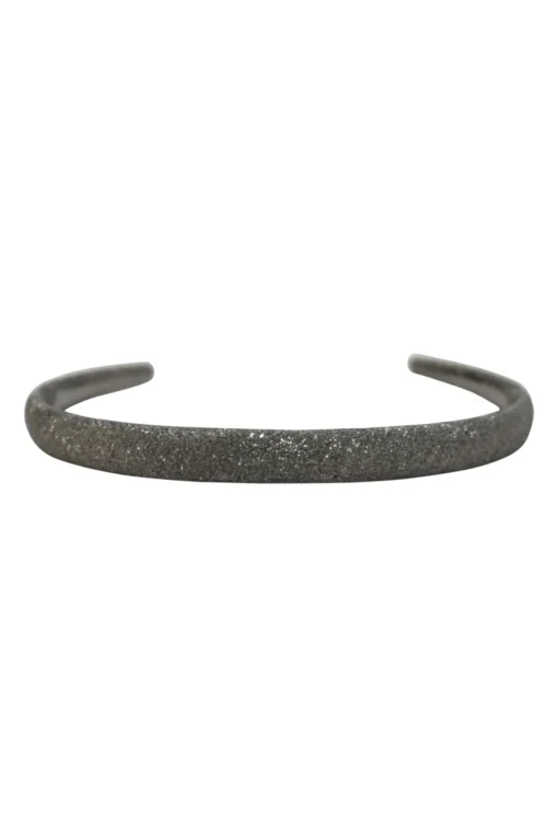 Silver-tone metallic bangle