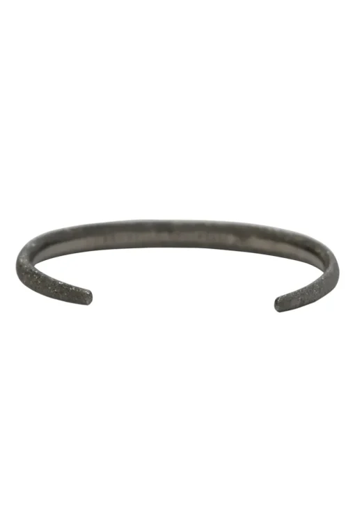 Silver-tone metallic bangle