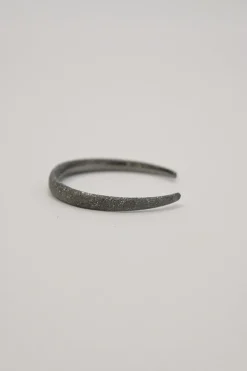Silver-tone metallic bangle
