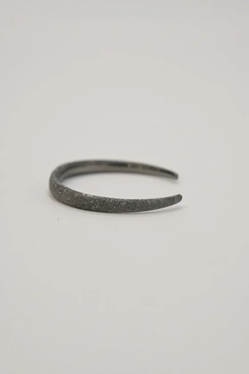 Silver-tone metallic bangle