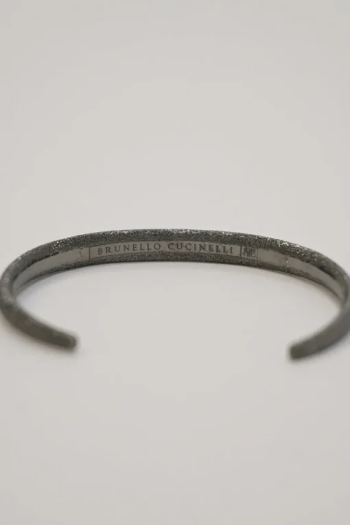 Silver-tone metallic bangle