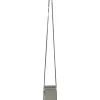 Silver-tone metallic cigarette case on snake chain strap